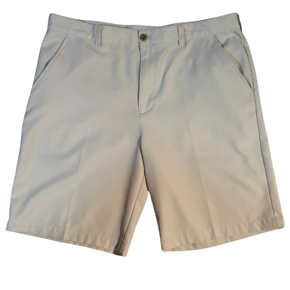 IZOD Golf Shorts Mens 38 Khaki Performance Lightweight EUC Like New